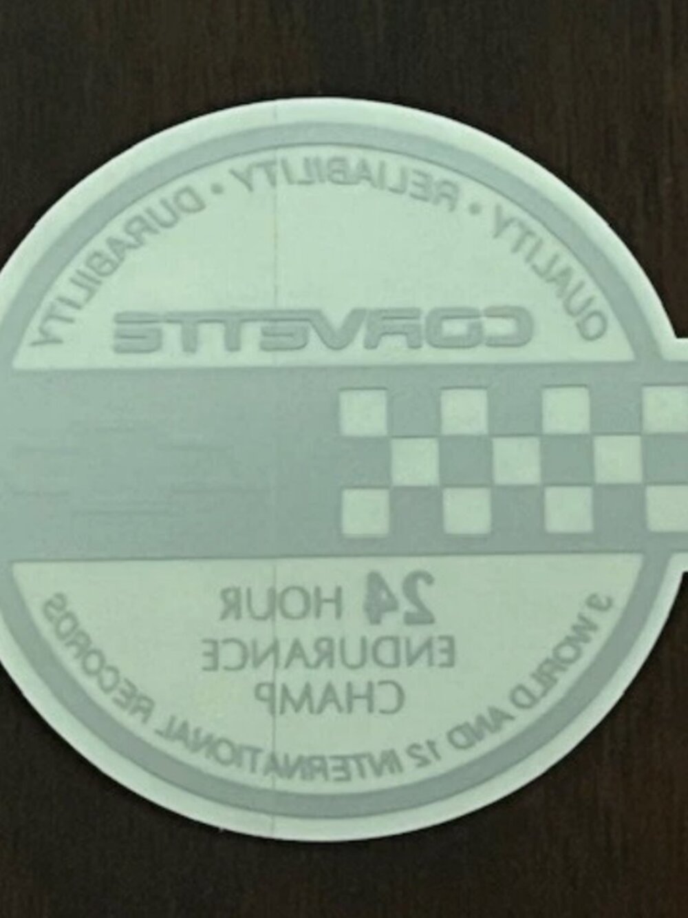 Corvette 1991 (C4) Rear Hatch "24 Hour Endurance Champion" Decal